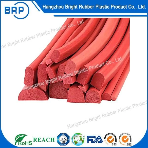 High Temperature Resistant Extrusion Silicone Rubber Foam Sponge Sealing Strip Silicone Sponge Rubber Seal Strip