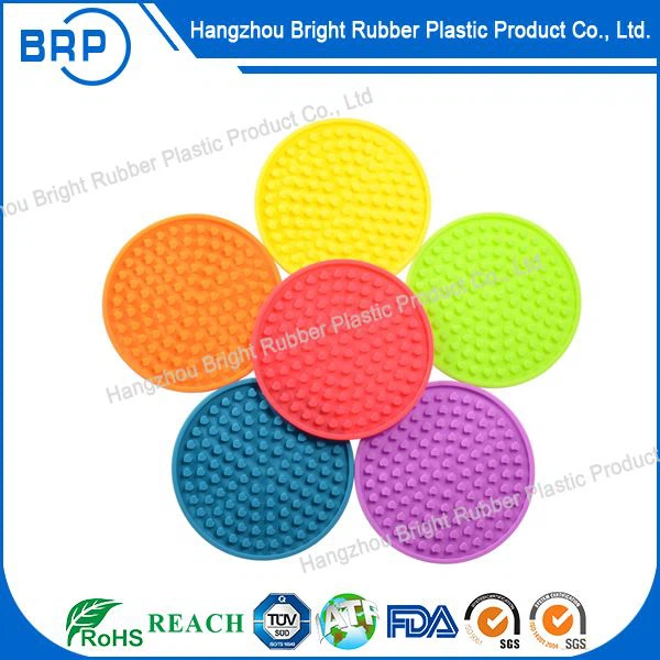 Cov Khoom Siv Khoom Siv Roj Hmab Roj Hmab Placemat Silicone Hot Pot Holder Mat Coaster